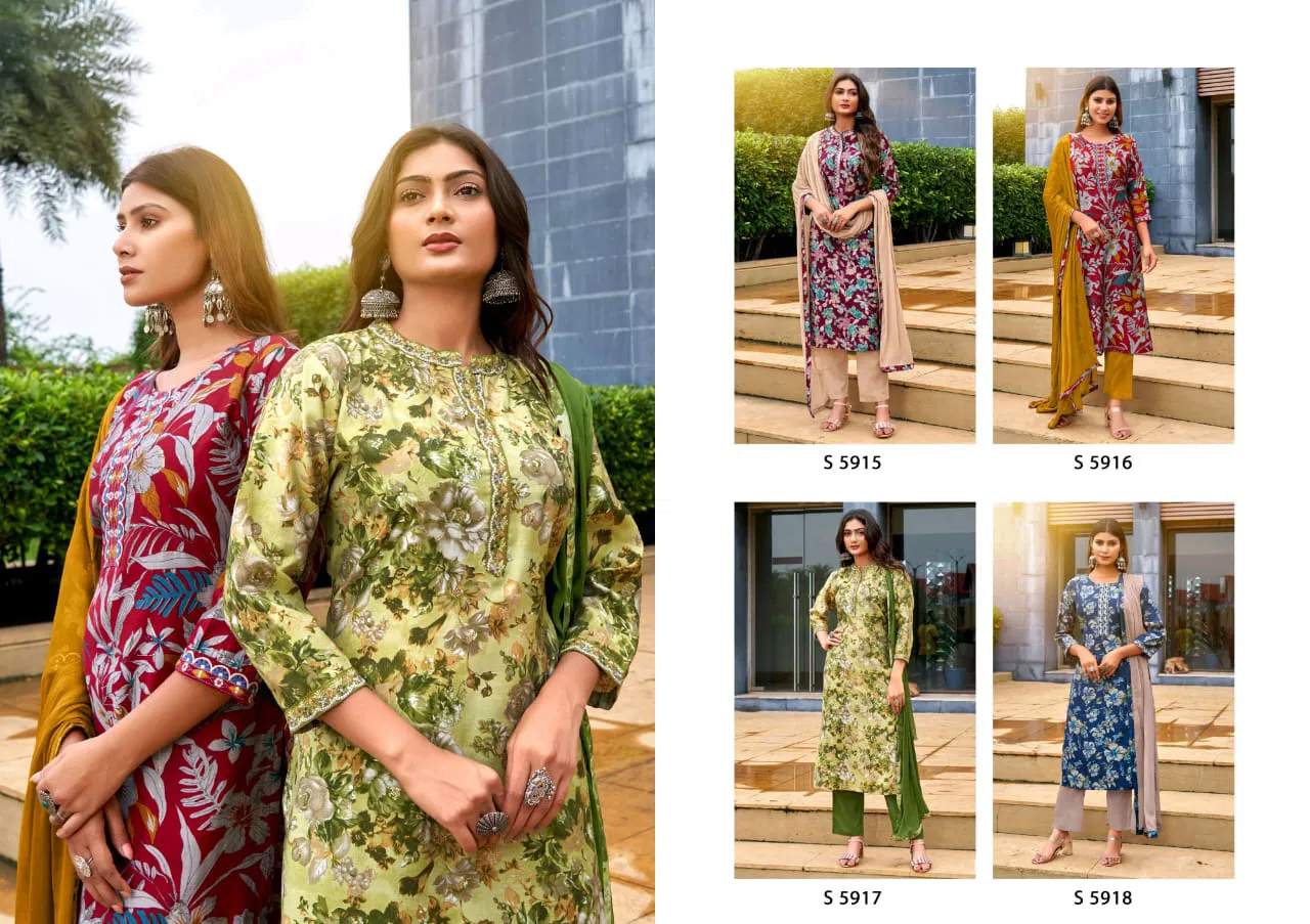 Kanchana By Sbs Modal Chanderi Kurti With Bottom Dupatta Suppliers In India
